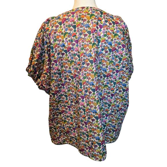 Tish Cox Khloe Mushroom Top MultiColor Artsy Hippie Whimsical Boho Chic Sz S NWT - Picture 5 of 9